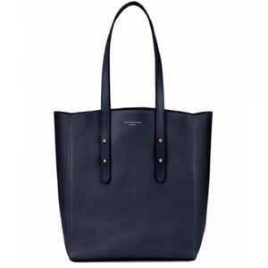 Aspinal of London - Essential Leather Tote Bag Navy Pebble - Pristine/Excellent